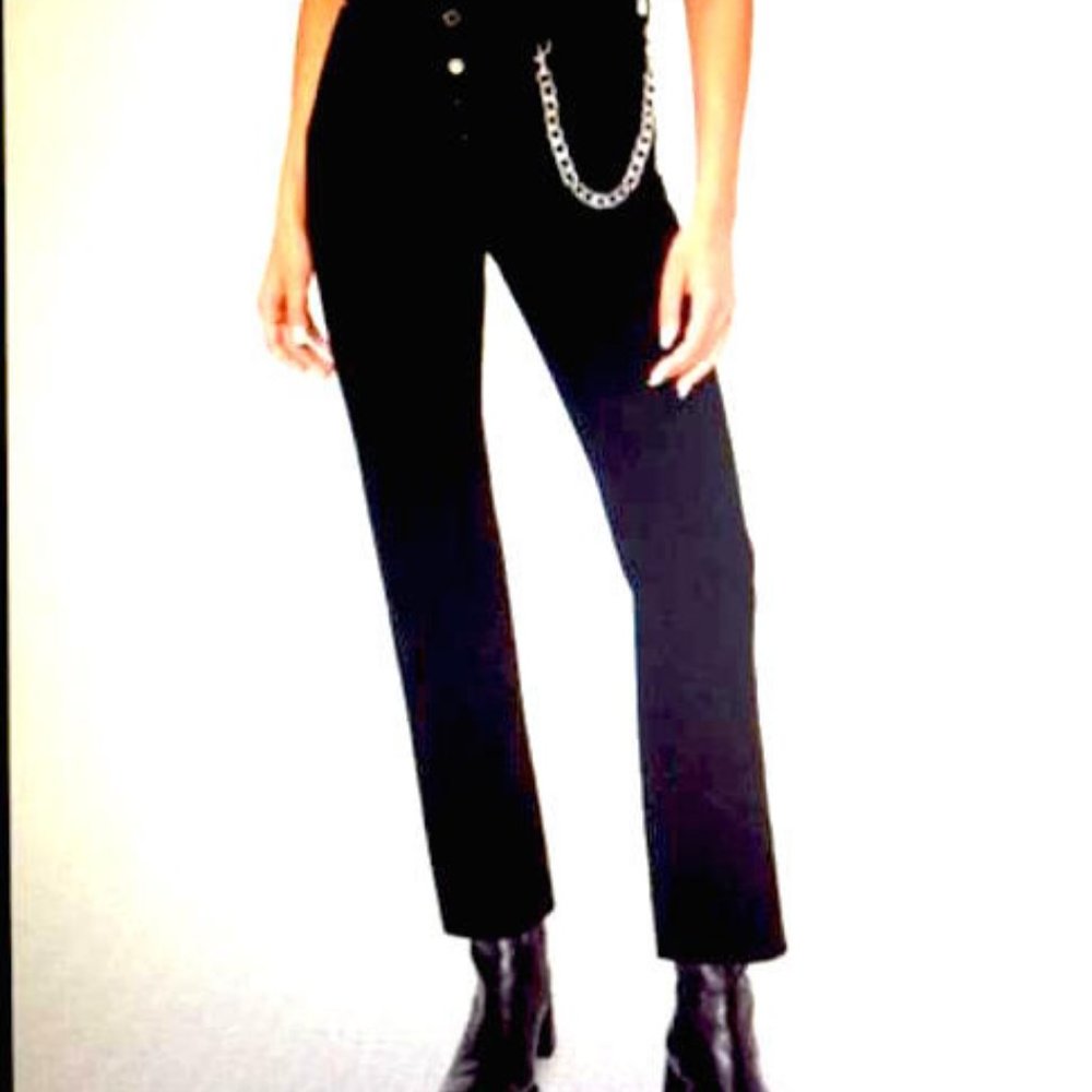 WeWoreWhat Crossover Straight Leg Jeans